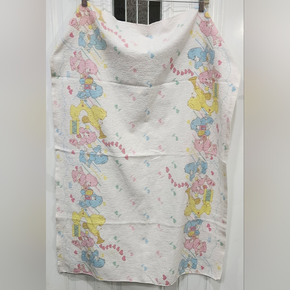 Vintage 1994 American Greetings Care Bears baby receiving blanket